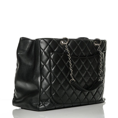 Chanel Caviar Quilted XXL Grand Shopping Tote GST Dark Grey 3 of 7