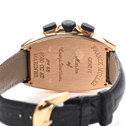 Franck Muller 18K Rose Gold Alligator 42mm Chronograph Mariner Automatic Watch Black 8080CCAT 4 of 4