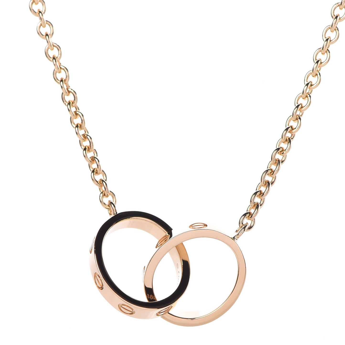 18K Yellow Gold Interlocking LOVE Necklace