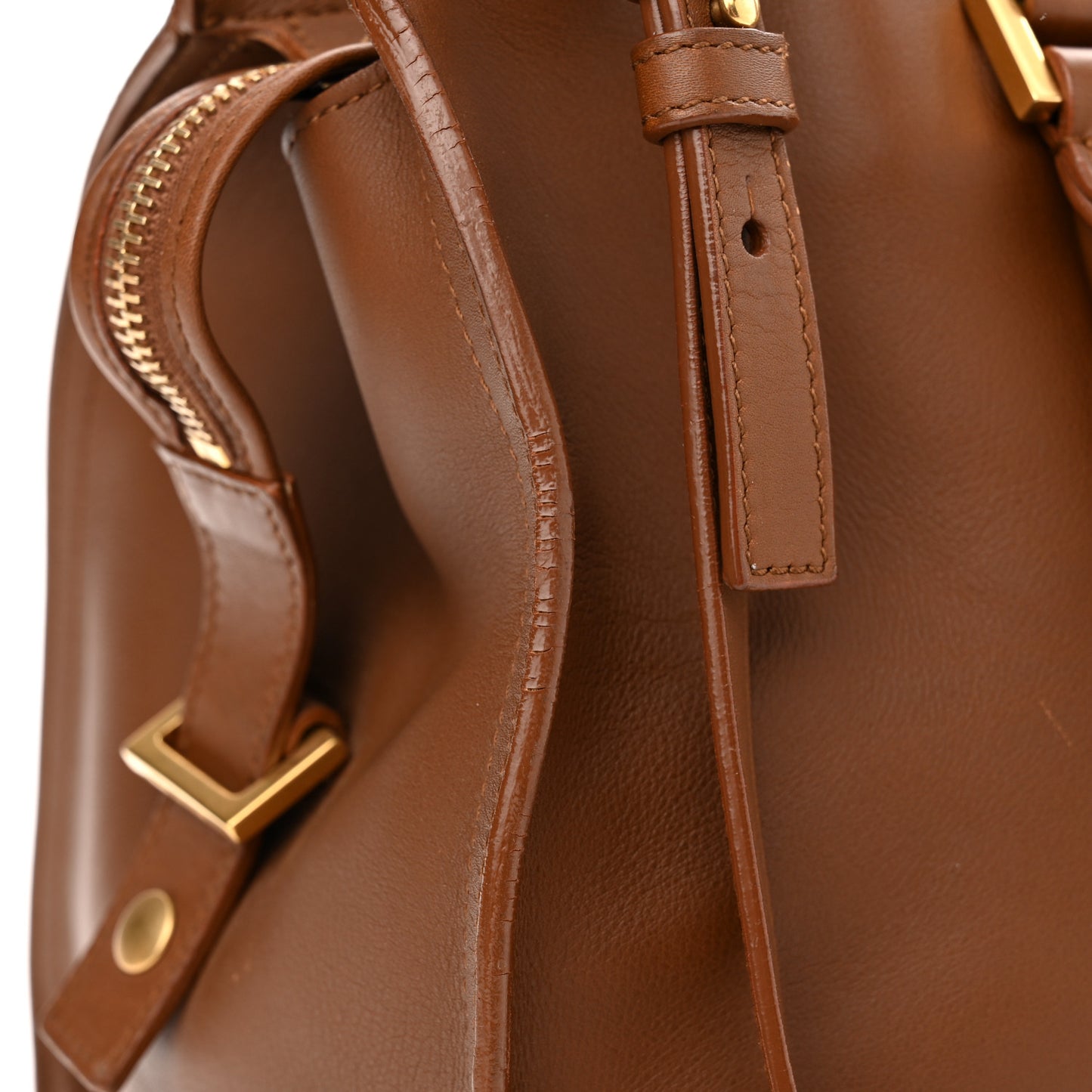 Calfskin Small Classic Y Cabas Cognac