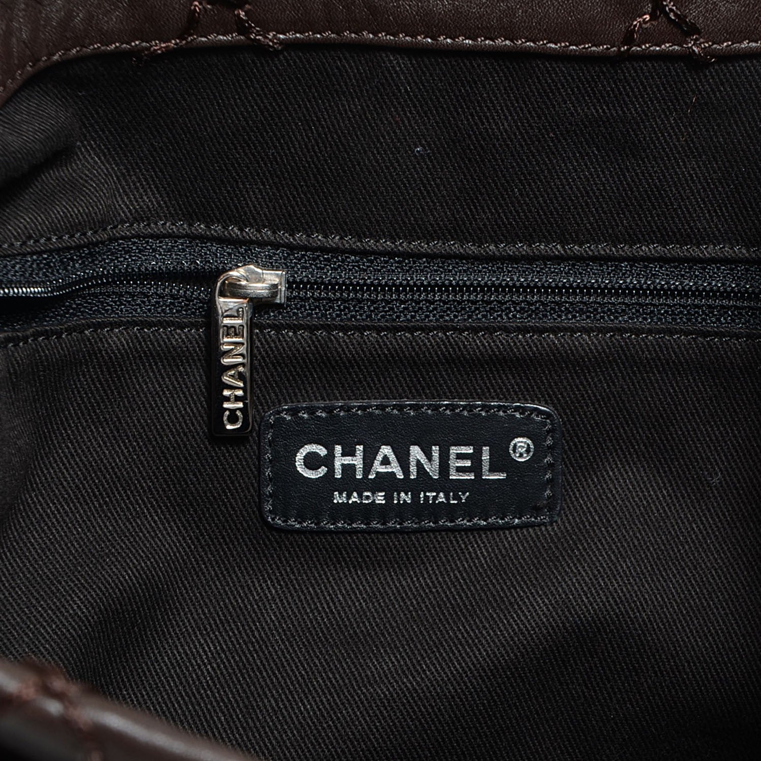 Chanel Calfskin Expandable Tote Dark Brown 6 of 7