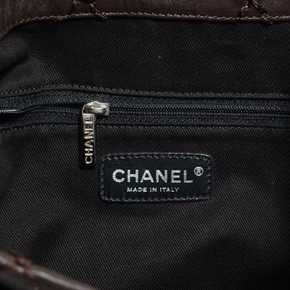 Chanel Calfskin Expandable Tote Dark Brown 6 of 7