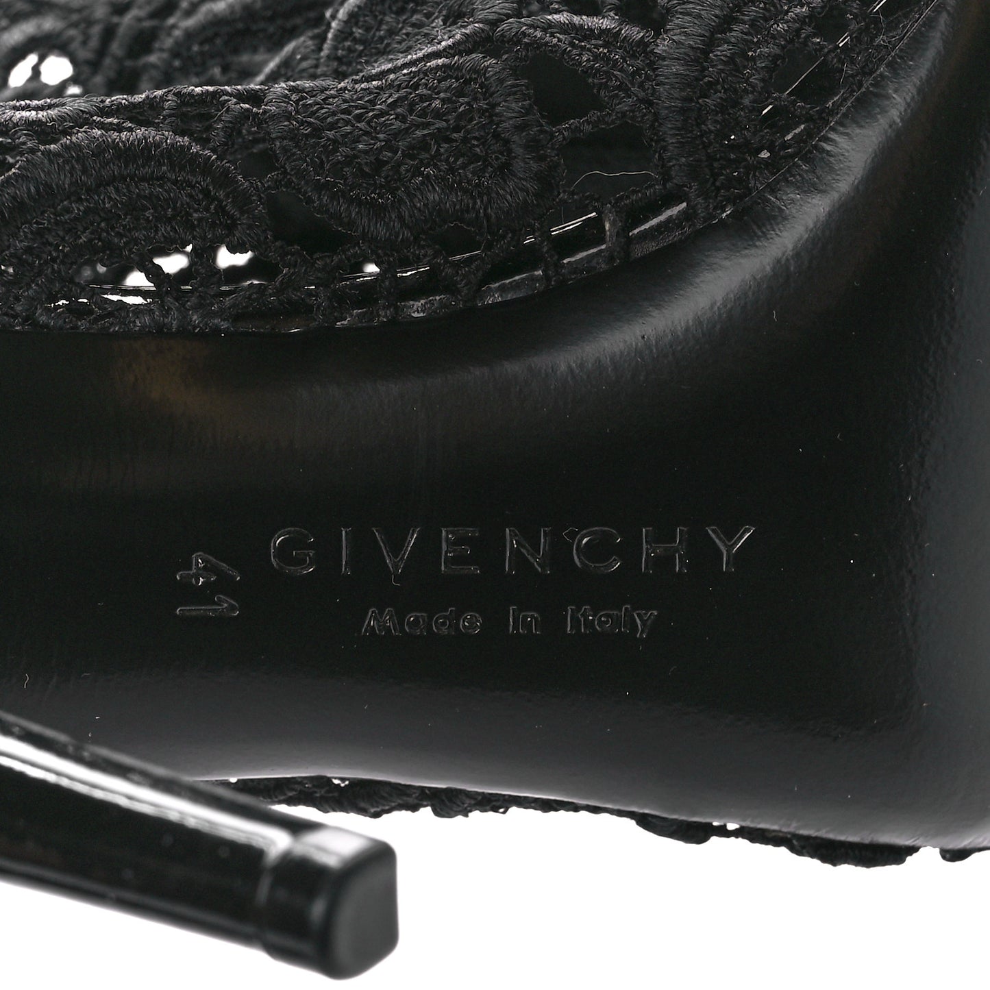 Patent Emboirdered Peep Toe Ankle Booties 41 Black