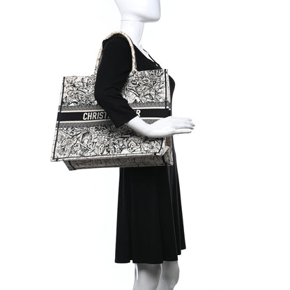 Christian Dior Canvas Embroidered Zodiac Book Tote Latte Multicolor 2 of 10