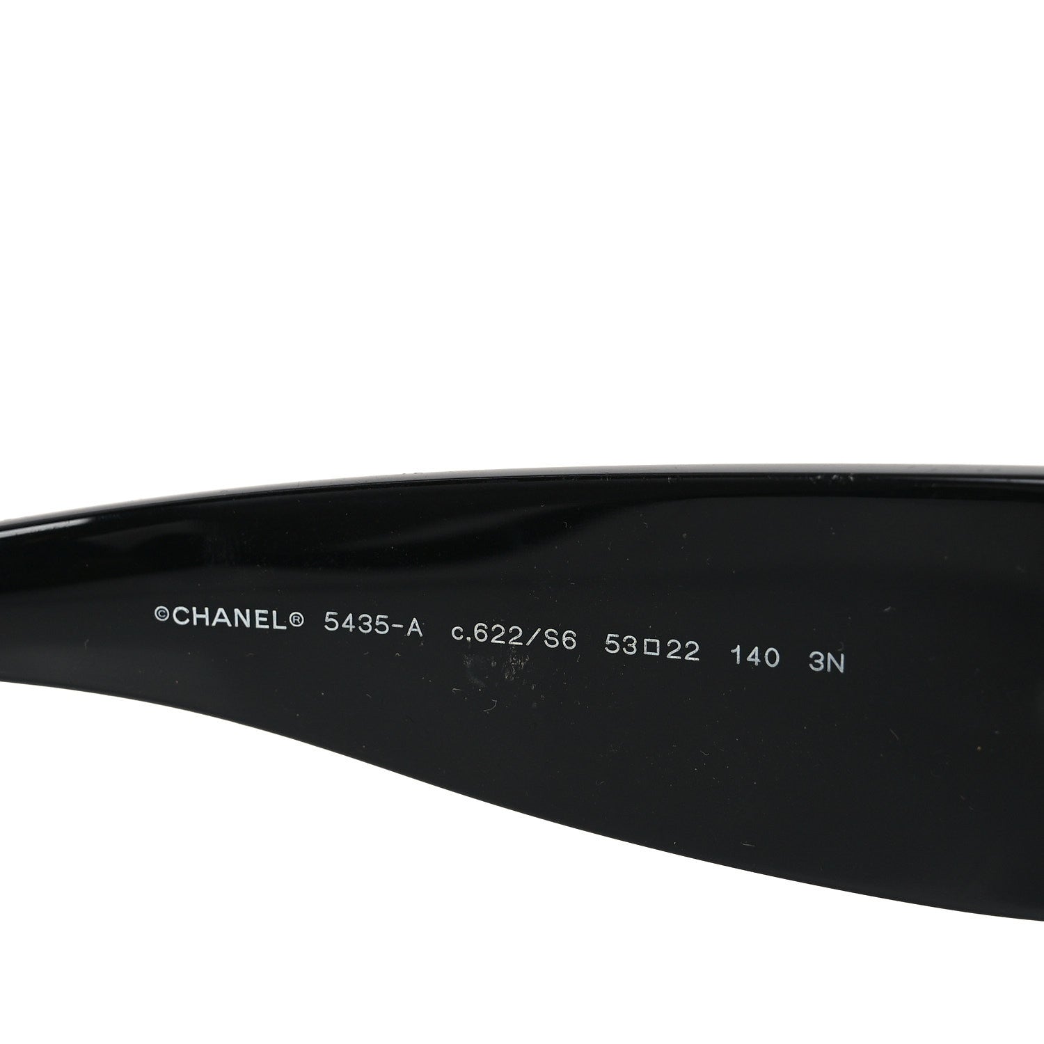 Chanel Acetate Rectangle Sunglasses 5435-A Black 5 of 7