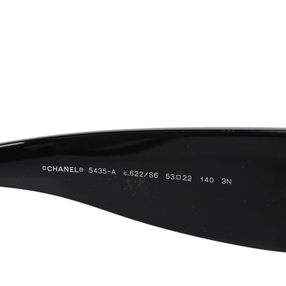 Chanel Acetate Rectangle Sunglasses 5435-A Black 5 of 7