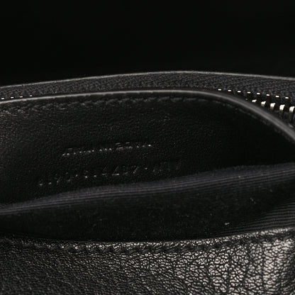 Saint Laurent Sheepskin Matelasse Chevron Monogram Medium College Bag Black 7 of 13