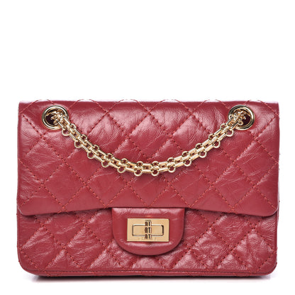Chanel Aged Calfskin Quilted 2.55 Reissue Mini Flap Red 1 of 10