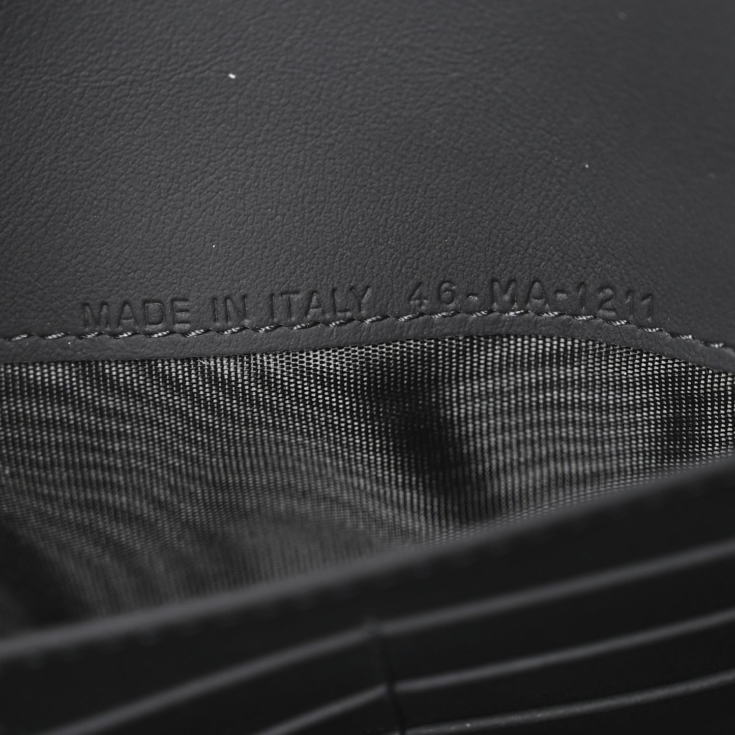 Ultra Matte Calfskin Saddle Chain Wallet Pouch Black