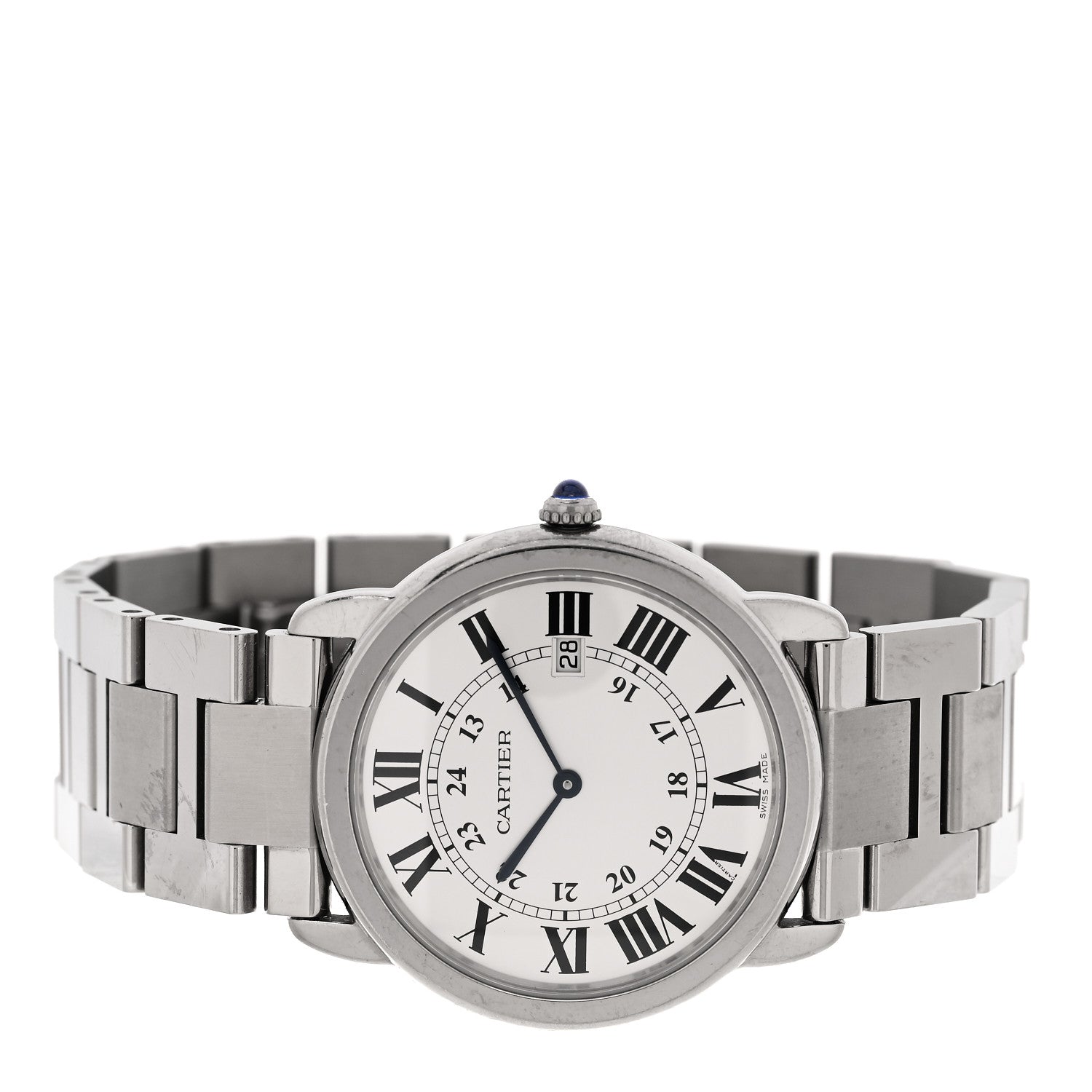 Cartier Stainless Steel 36mm Ronde Solo Quartz Watch 2 of 4
