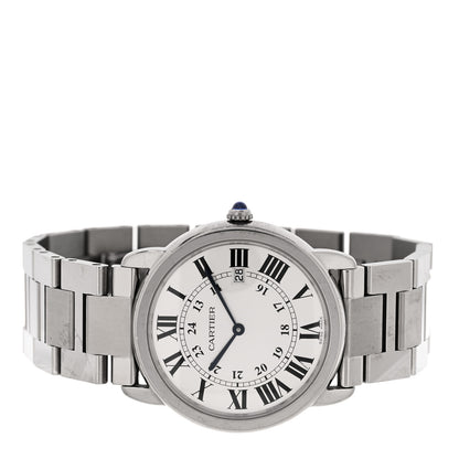 Cartier Stainless Steel 36mm Ronde Solo Quartz Watch 2 of 4