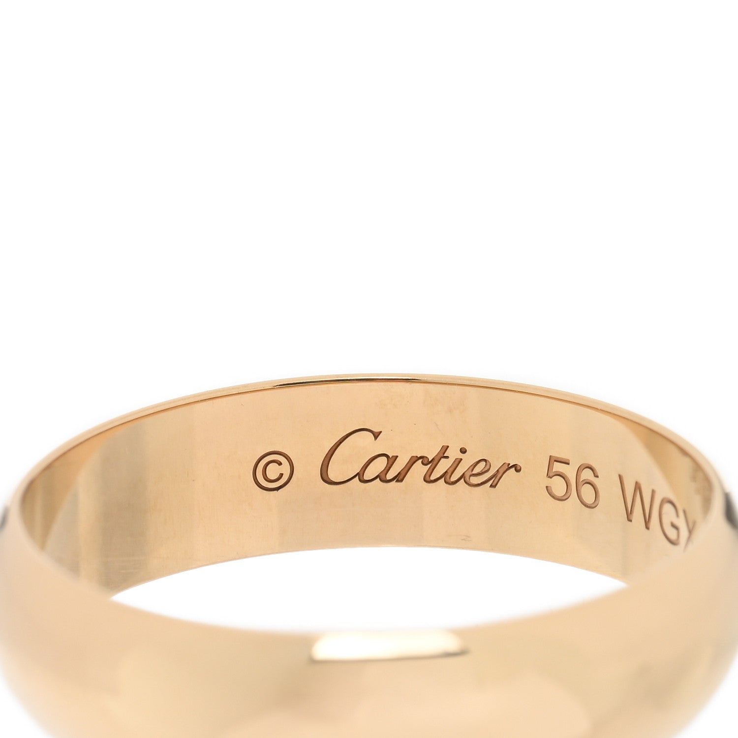 Cartier 18K Yellow Gold 5mm 1895 Wedding Band Ring 56 7.5 4 of 5