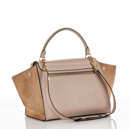 Celine Smooth Calfskin Suede Medium Trapeze Dune 3 of 12