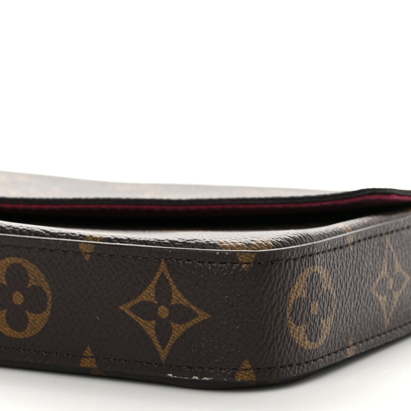 Monogram Pochette Felicie Chain Wallet Fuchsia