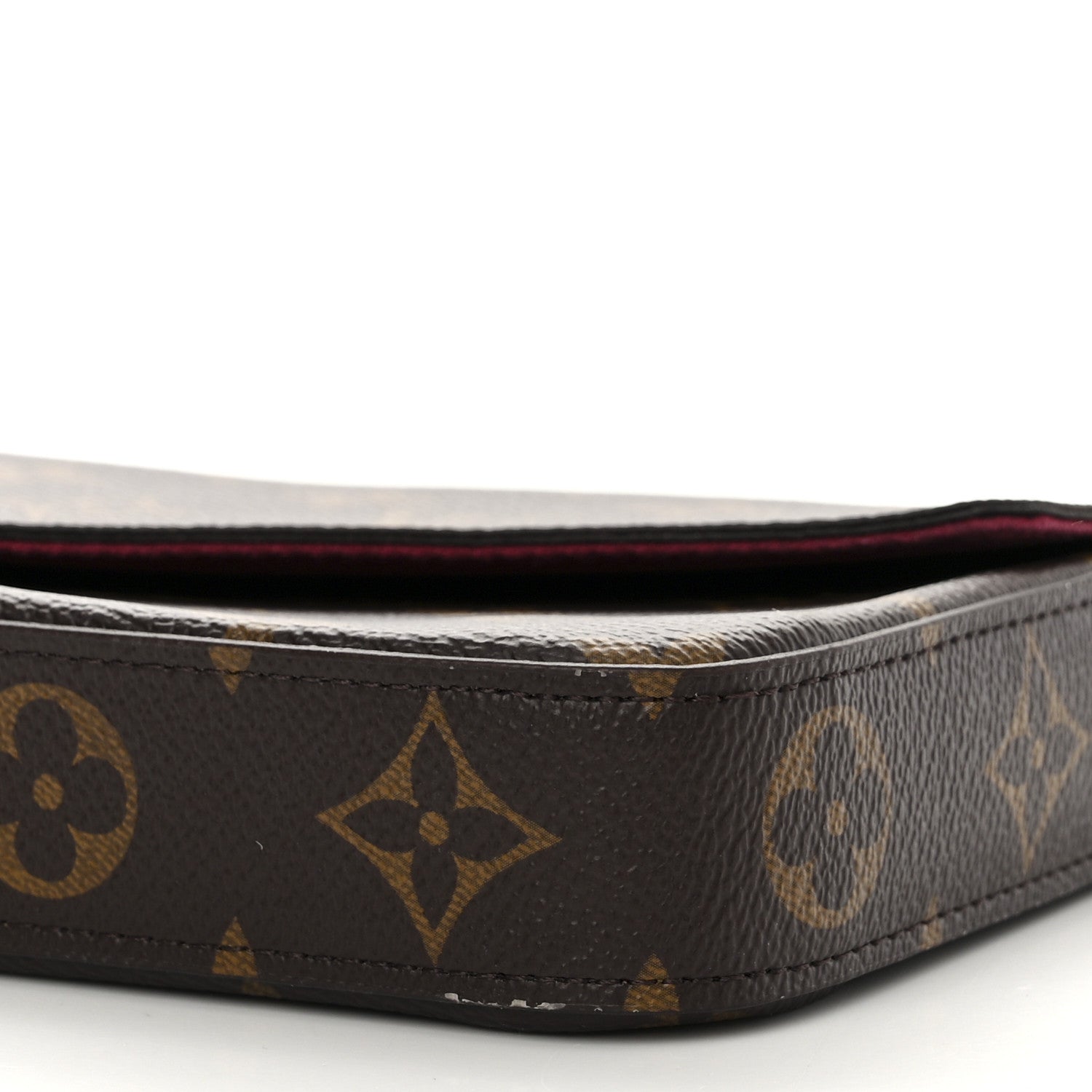 Louis Vuitton Monogram Pochette Felicie Chain Wallet Fuchsia 11 of 12