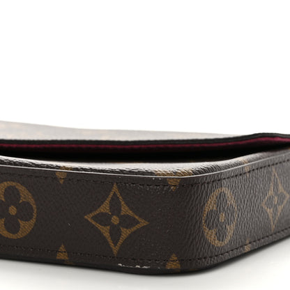 Louis Vuitton Monogram Pochette Felicie Chain Wallet Fuchsia 11 of 12