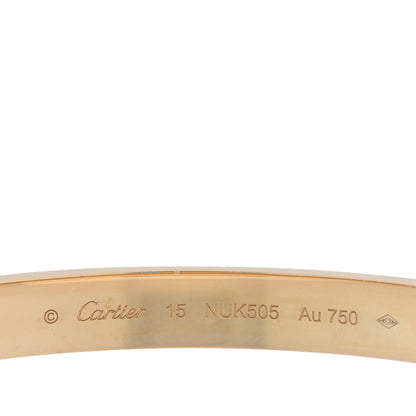 Cartier 18K Yellow Gold LOVE Bracelet 15 3 of 7