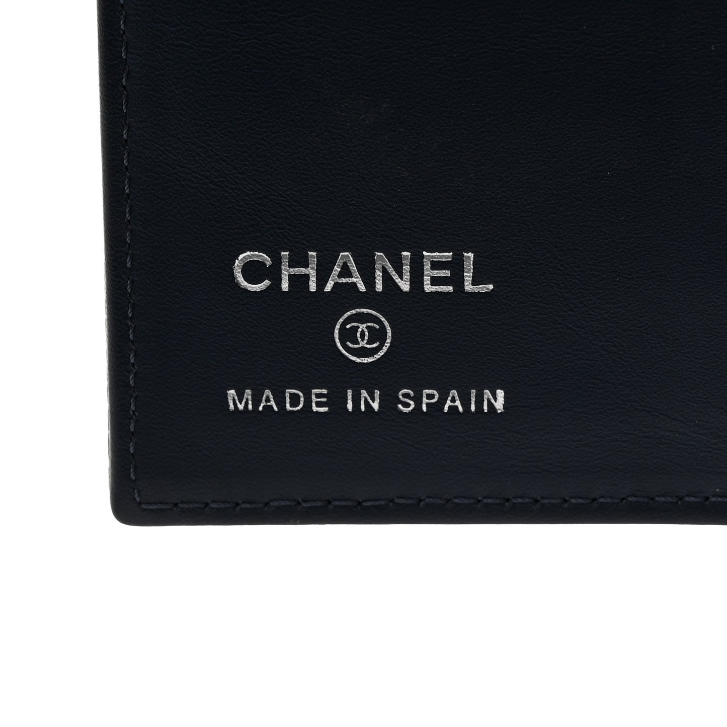 Caviar Timeless Passport Holder Navy Blue