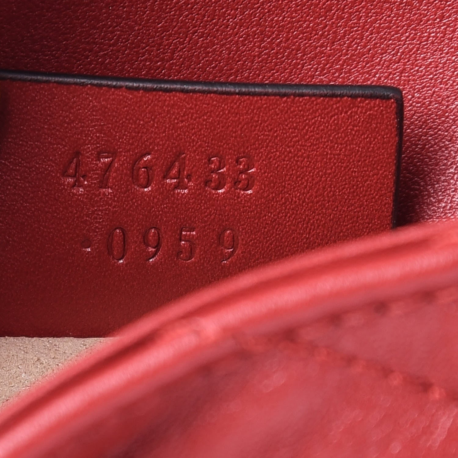 Gucci Calfskin Matelasse Super Mini GG Marmont Shoulder Bag Hibiscus Red 7 of 10