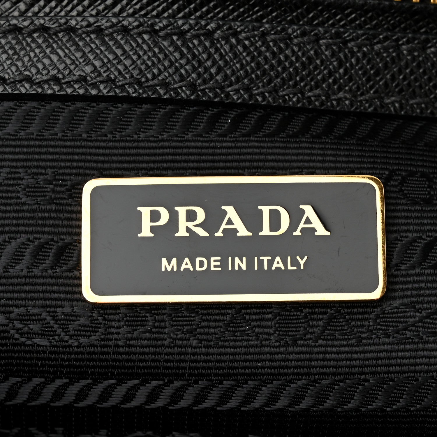 Prada Saffiano Small Galleria Double Zip Tote Black 6 of 10