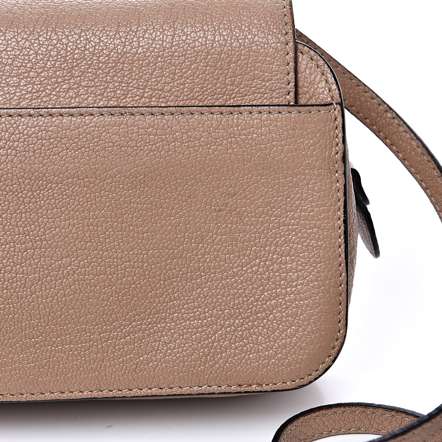 Goatskin Mini Elsie Crossbody Bag Biscotti Beige