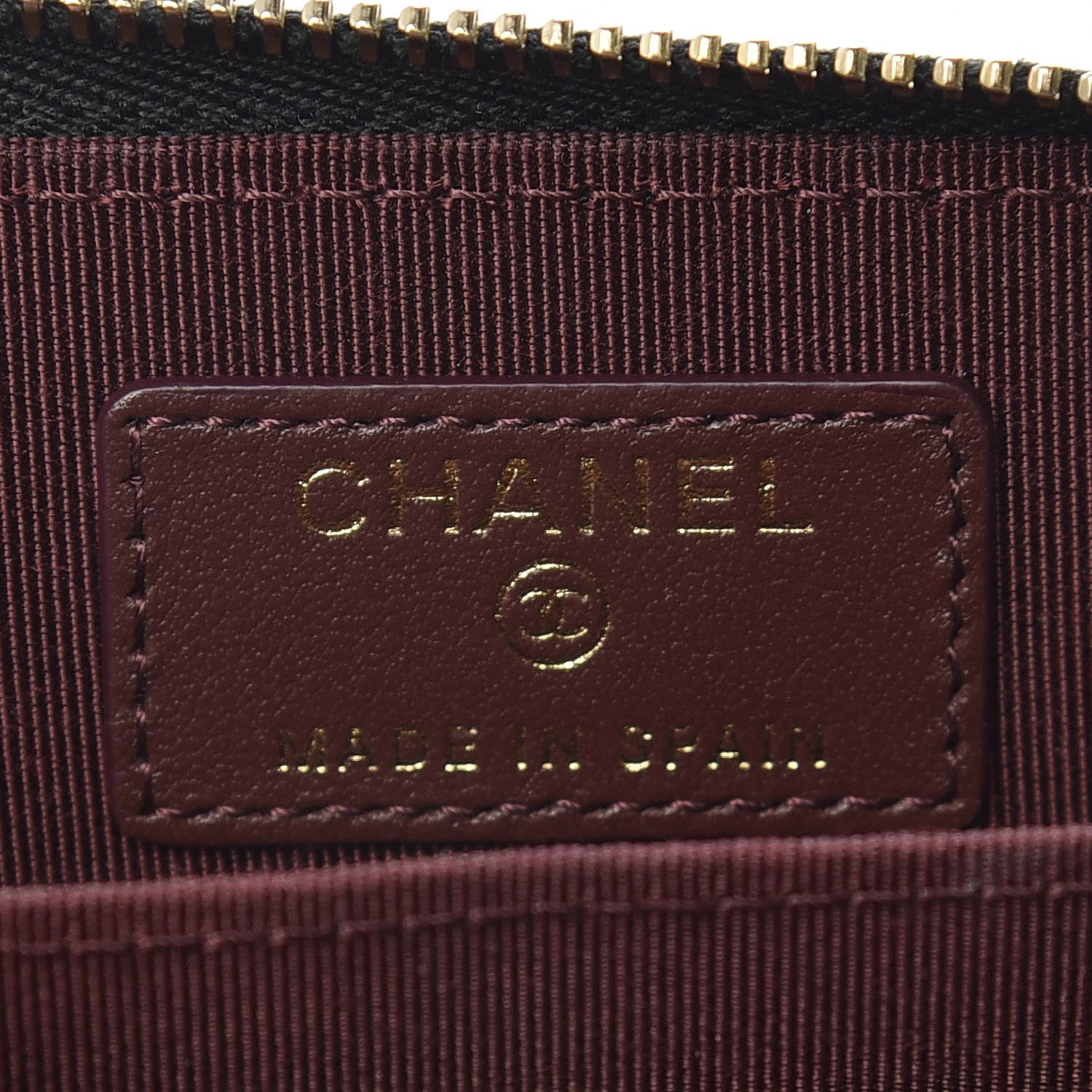 Chanel Caviar Chevron Quilted Zip Coin Purse Black 6 of 8