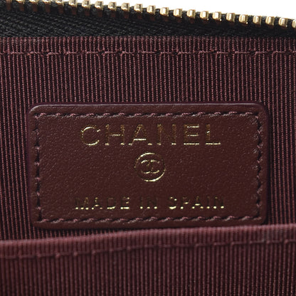 Chanel Caviar Chevron Quilted Zip Coin Purse Black 6 of 8