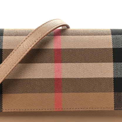 Burberry Grained Calfskin House Check Small Madison Shoulder Bag Chestnut Beige 7 of 9