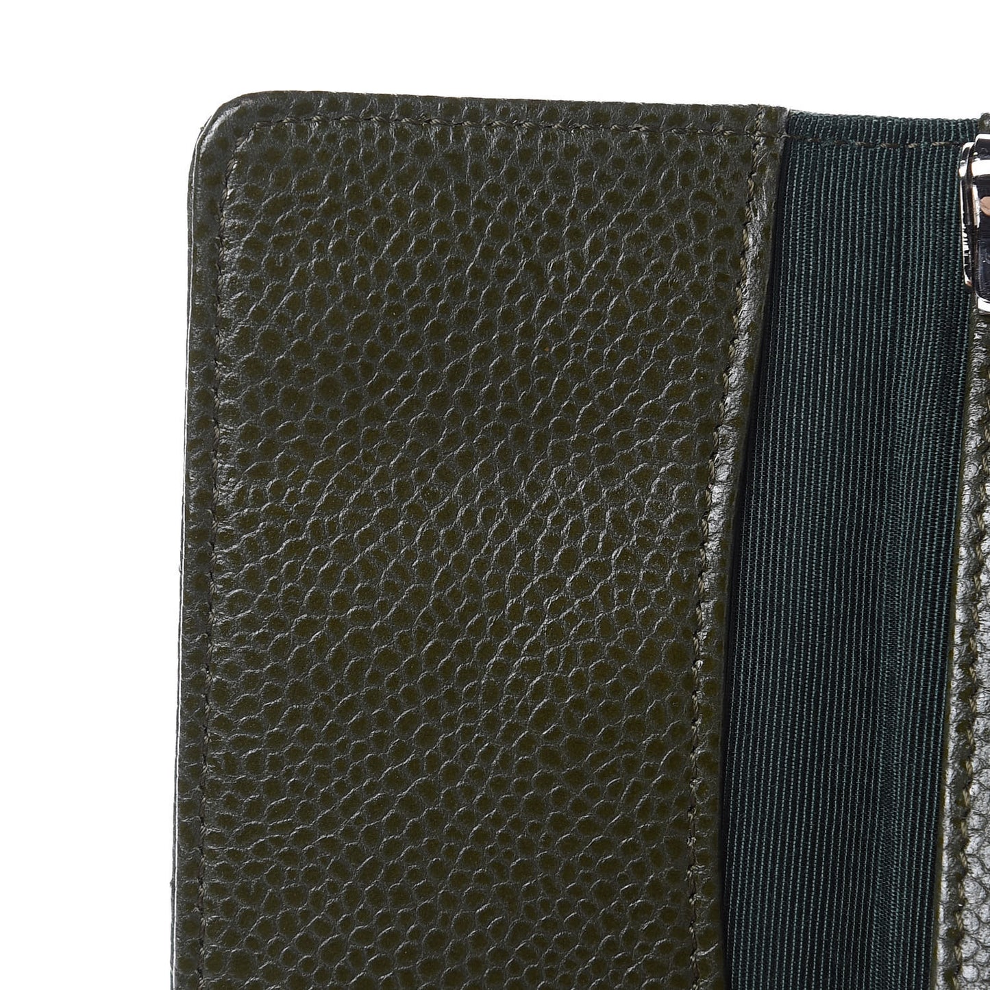 Caviar Quilted 6 Key Holder Green