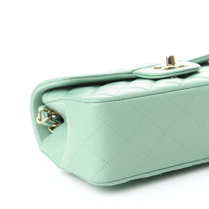 Chanel Lambskin Quilted Mini Rectangular Flap Light Green 6 of 9