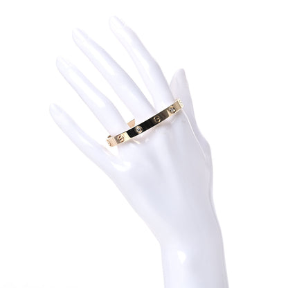Cartier 18K Yellow Gold 4 Diamond LOVE Bracelet 16 2 of 6