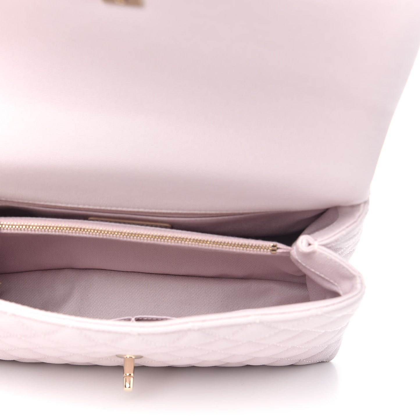 Caviar Quilted Small Coco Handle Flap Lilas Lilac
