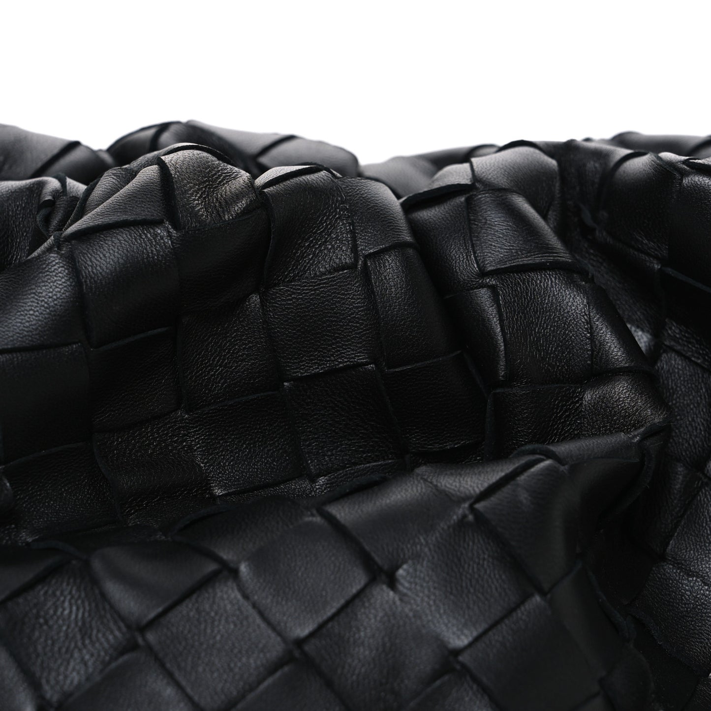Nappa Maxi Intreccio The Pouch Oversized Clutch Black