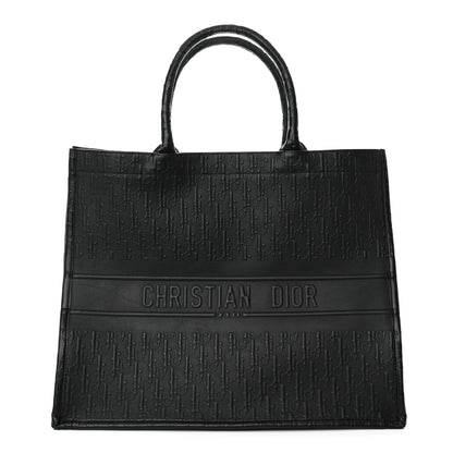 Christian Dior Oblique Calfskin Embossed Large Book Tote Black 1 of 10