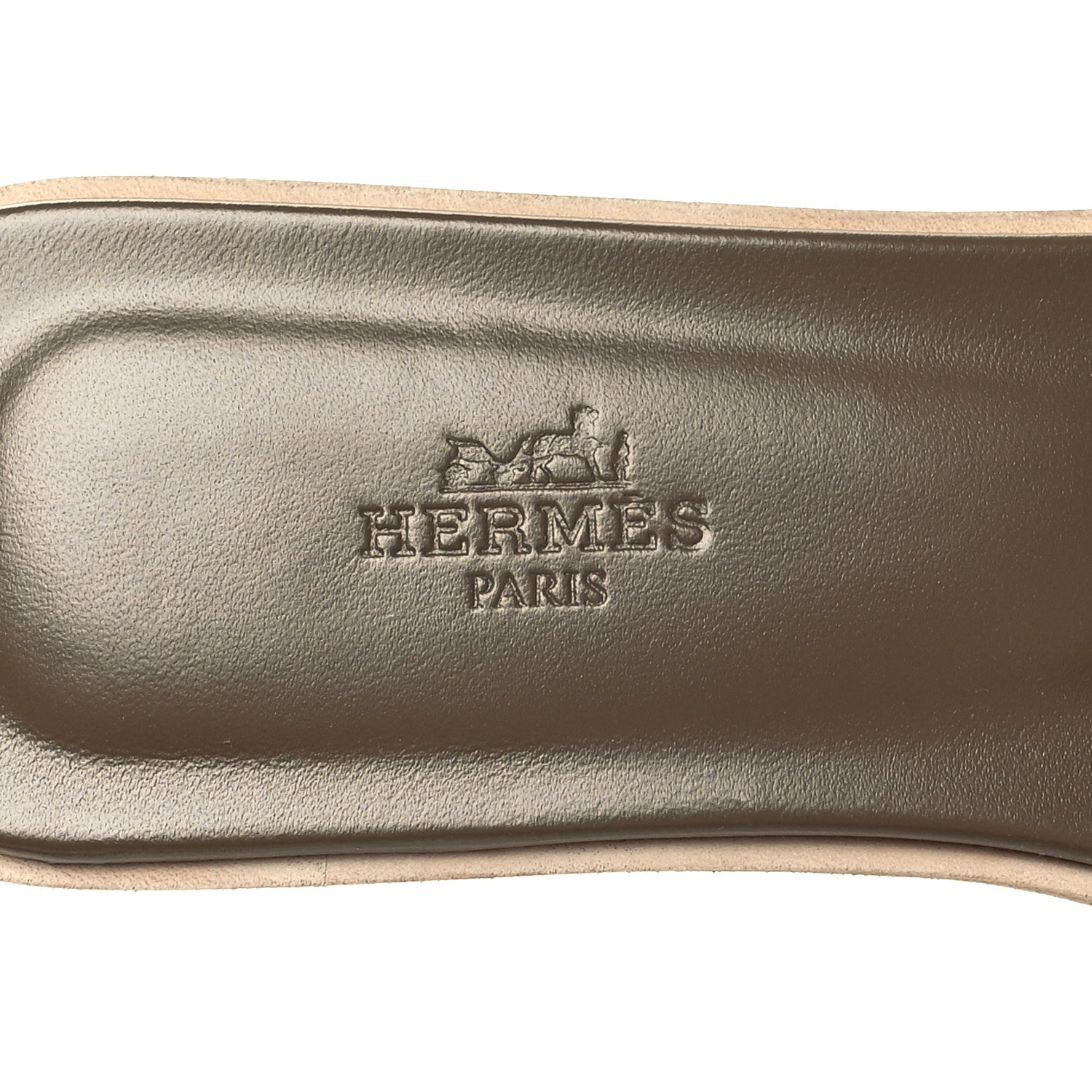 Hermes Epsom Oran Sandals 38.5 Etoupe 8 of 9