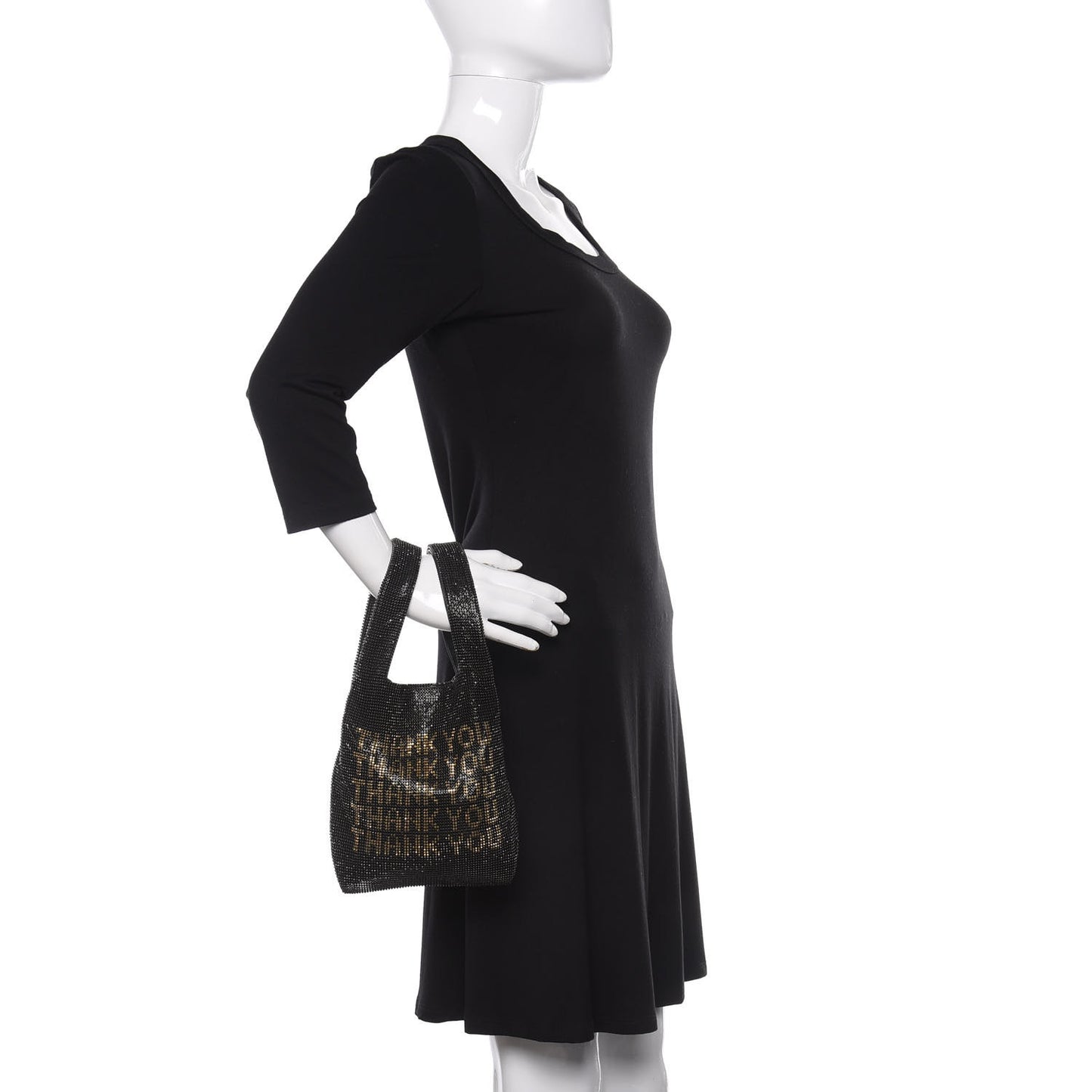 Crystal Mini Wanglock Shopper Black