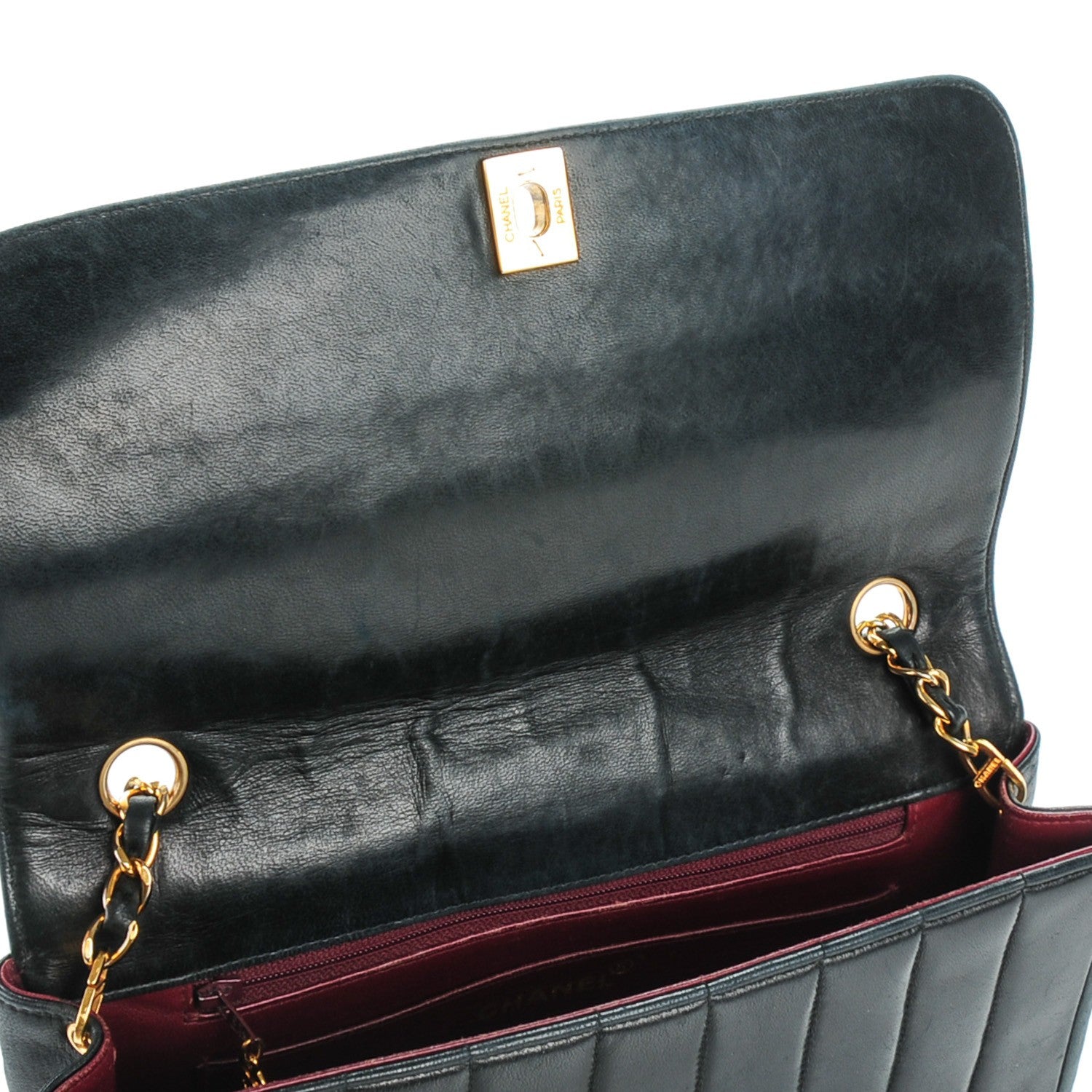 Chanel Lambskin Vertical Quilted Medium Single Flap Black 9 of 11