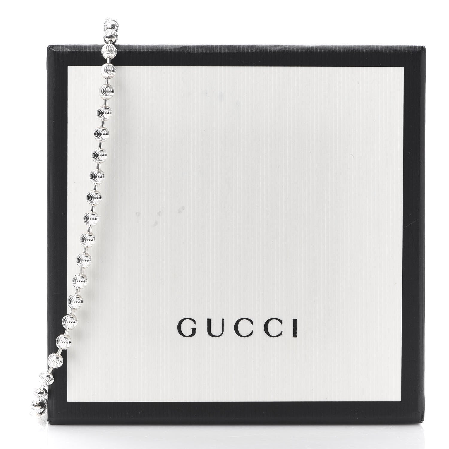 Gucci Sterling Silver Bead Toggle Necklace 6 of 6