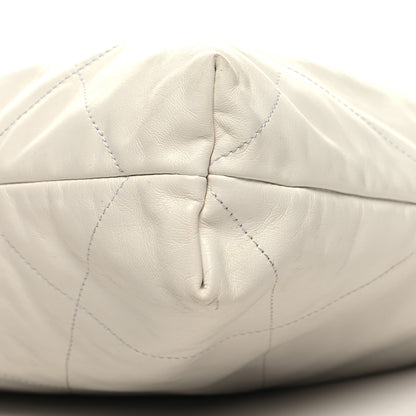 Chanel Shiny Calfskin Quilted Chanel 22 White 12 of 13