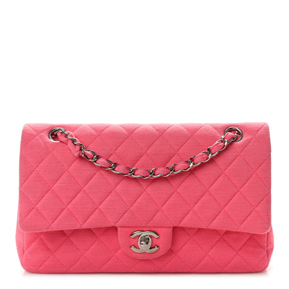 Chanel Jersey Quilted Medium Double Flap Dark Pink 1 of 10