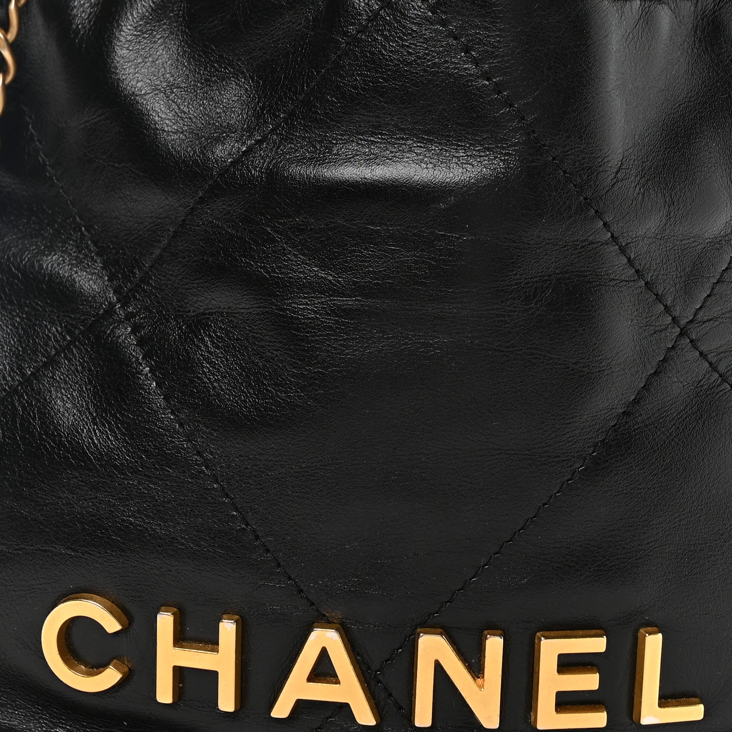 Chanel Shiny Calfskin Quilted Mini Chanel 22 Black 8 of 11