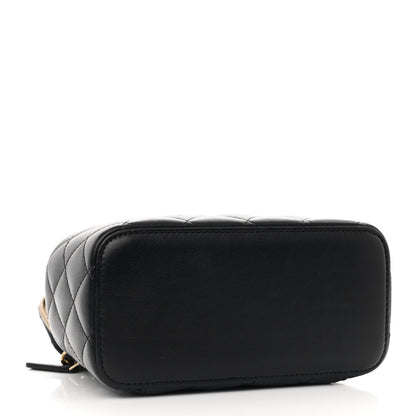 Chanel Lambskin Quilted Pearl Crush Small Vanity Case With Chain Black 4 of 16