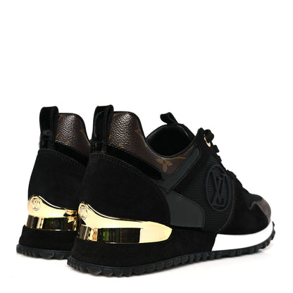Louis Vuitton Suede Monogram Run Away Sneakers 36 Black 5 of 10