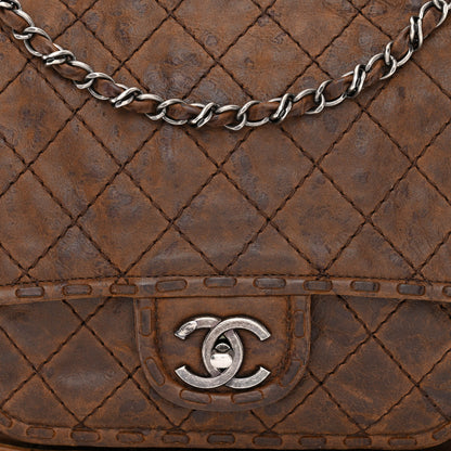 Chanel Aged Crumpled Calfskin Small Vintage Flap Brown 8 of 10