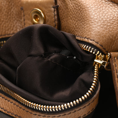 Miu Miu Vitello Daino Grommet Top Handle Tote Naturale 11 of 12