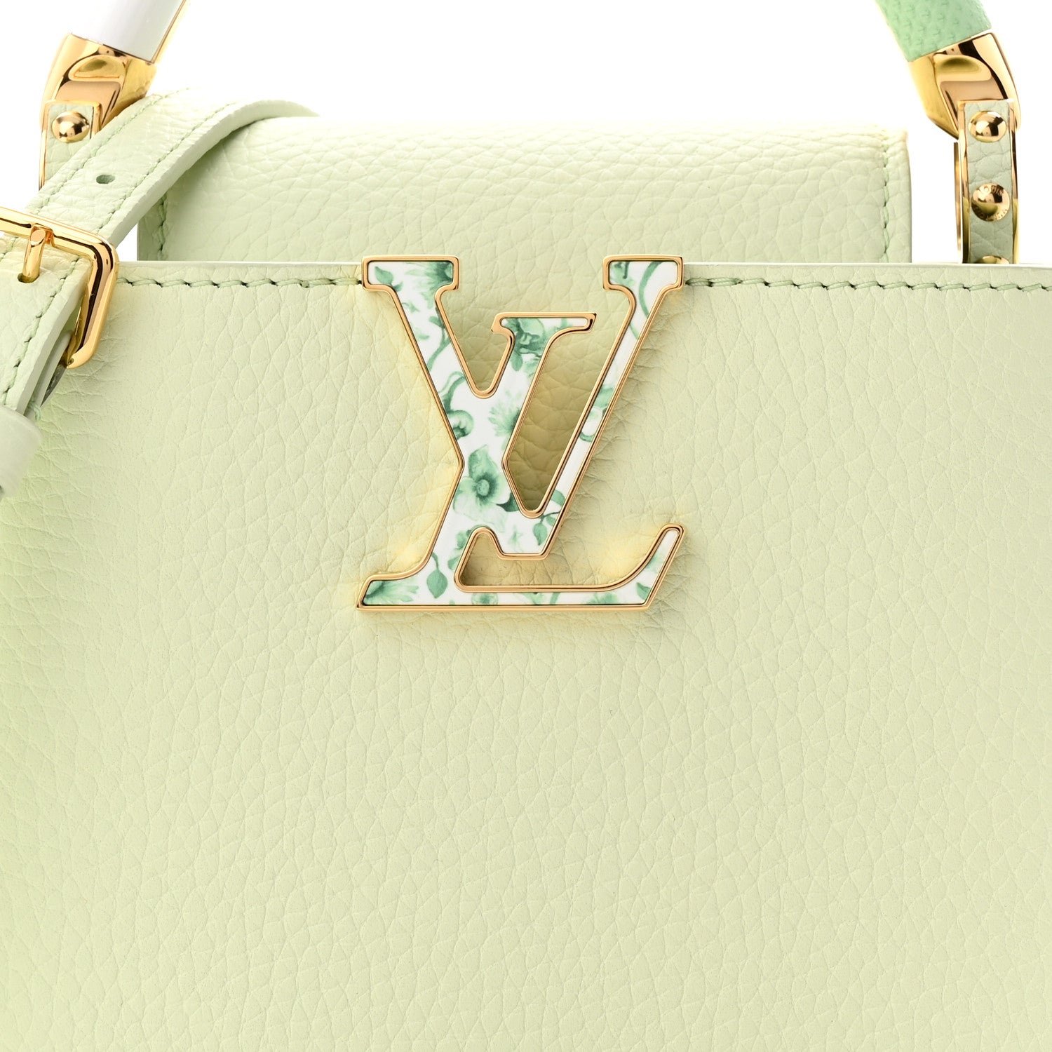 Louis Vuitton Taurillon Karung Mini Capucines Vert D'eau Green 7 of 10