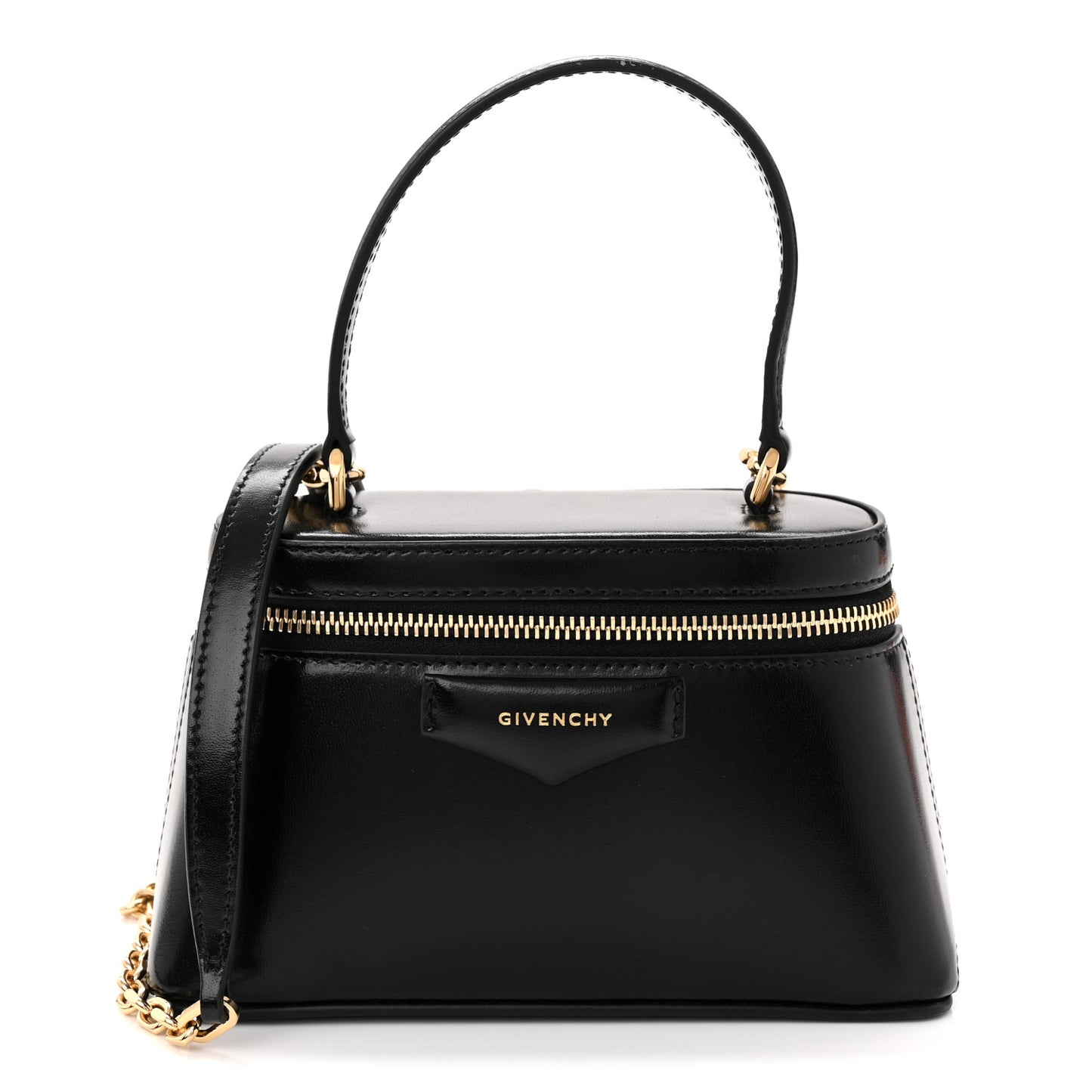 Box Calfskin Antigona Vanity Bag With Chain Black