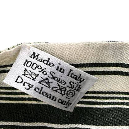 Christian Dior Silk Toile De Jouy Mitzah Scarf White 5 of 10