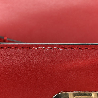 Valentino Garavani Vitello Small Rockstud Flap Saddle Bag Red 7 of 12