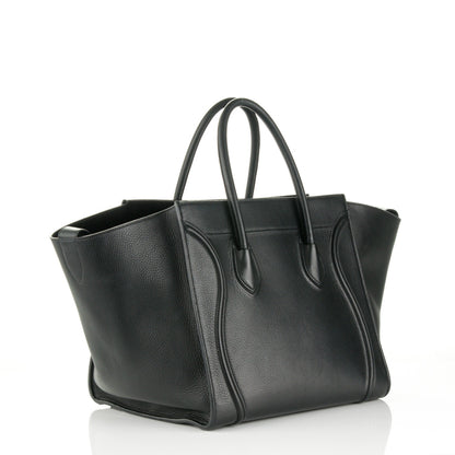 Celine Grained Calfskin Medium Phantom Luggage Black 3 of 8